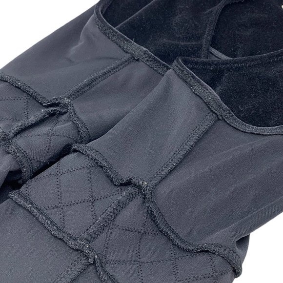 CHANEL Vintage CC Logo Velvet Long Dress Sleeveless Black Cotton [101427] - Picture 9 of 13